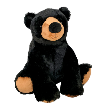 HuckleBeary the black bear plush 16 inch stuffed animal with shiny black fur