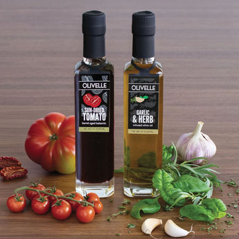 Italian Kitchen Better Together Gift Set with Garlic and Herb Infused Olive Oil and Sun-Dried Tomato Balsamic