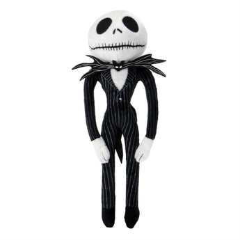 Jack Skellington Plush toy from 'The Nightmare Before Christmas' in a pinstripe suit on a white background