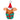 Plush toy resembling a character from 'Gremlins' wearing a Santa hat inside a gift box on a white background