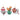 Gray, White, and Orange Tabby Cats hanging from holiday bulbs Christmas ornament