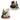 Meowy Christmas Light Up Cat Figurines with Christmas Tree.
