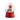 Musical Santa with Presents snow glove with gifts and teddy bear, red base on white background.
