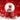 Musical Snow globe with Santa Claus and gifts on a red background with snowflakes
