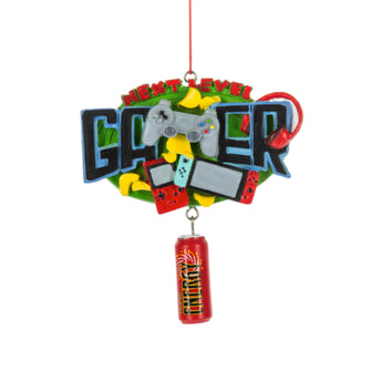 Gamer Ornament - Next Level with controllers and handheld consoles