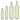 Set of four bottles with green diagonal stripes and labeled capacities on a white background
