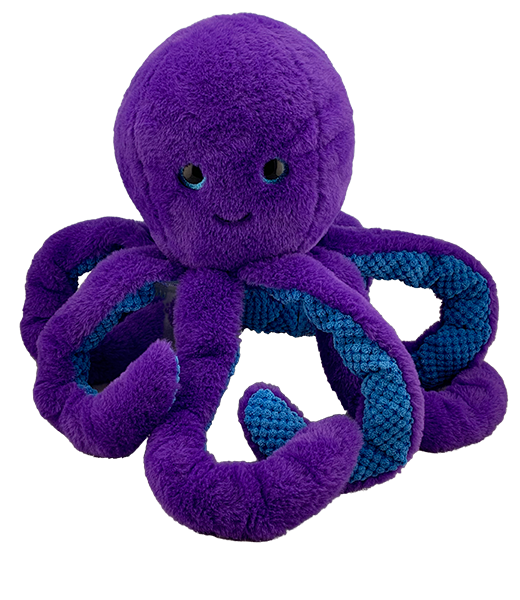 Otto the purple Octopus 16 inch stuffed toy animal sea creature plushee for son or daughters birthday.