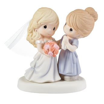 Precious Moments bride with mother figurine wedding keepsake