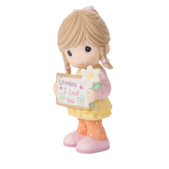 Precious Moments girl holding Grandma sign figurine