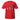 Red t-shirt with reindeer-themed beer bottle graphic on a white background