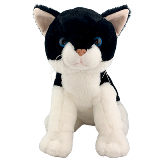 Salt N Pepper the Black and White Plush Cat
