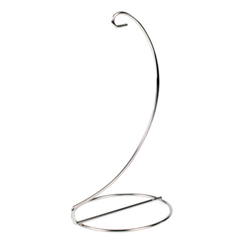 Silver Metal Ornament Stand, 9-inch tall display holder for ornaments or charms from Chivilla Bay