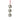 Three soccer ball ornaments hanging from a red string on a white background