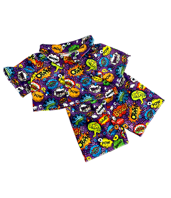 Teddy Bear Super Hero pajamas for 16" stuffed animals.