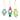 Swinging into the Garden Ornaments featuring a blue bird, a frolicking gnome and a green frog