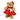 Teddy Bear Red Snowflake Dress with matching hair bow for 16 inch plush stuffed animals.