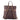 Brown backpack with leather straps on a white background