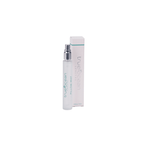 True Ocean Pillow Mist in a white spray bottle with a label that has 'Coastal' written on it, indicating a coastal scent.