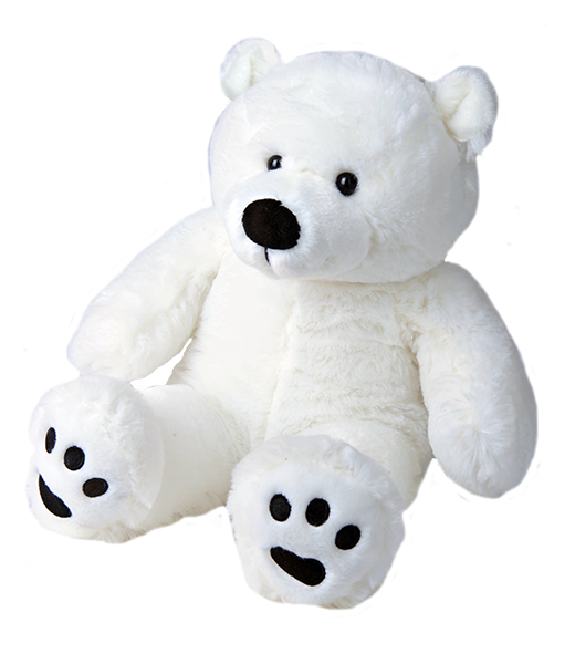 Tundra the White Polar Teddy Bear 16 inches and full of christmas love. Perfect companion for the holidays. Add a sound clip or a personal message for an extra special gift.