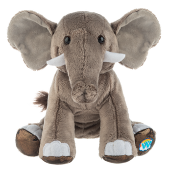 Ganz Webkinz Asian Elephant 8.5 inch plush with Webkinz Classic and Webkinz Next adoption codes.