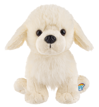Ganz Webkinz 8.5 inch English Cream Retriever plush with Webkinz Classic and Webkinz Next adoption codes.