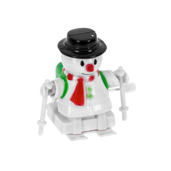 Wind Up Skiing Snowman Novelty Toy