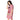 The Salty Flamingo oversized nightshirt on model with white background.