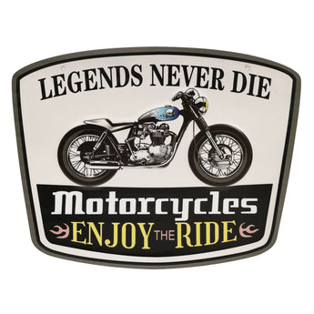 Legends Never Die tin sign inspirational wall decor