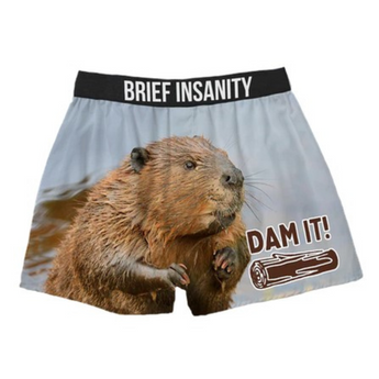 Beaver Dam It Unisex Boxer Shorts from Brief Insanity