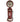 Vintage-style red gas pump clock and piggy bank with Route 66 design on a white background