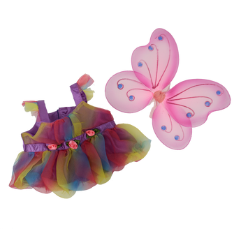 Teddy bear fairy butterfly costume for 16" stuffed animals from the Frannie and Friends collection