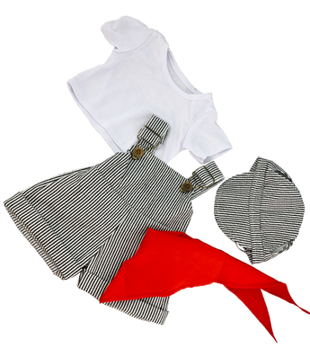 Train Conductor Outfit for pretend play dressing up with teddy bears or other 16" plus animals in the Frannie and Friends collection.