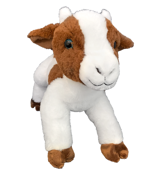 Gertie the Goat Stuffed Animal is 16" tall and a member of the Frannie and Friends collection.