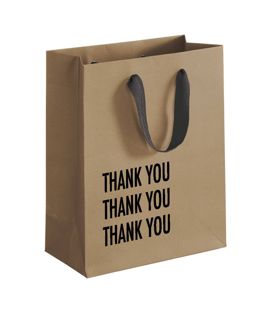 Thank you, thank you, thank you thoughful kraft paper gift bag
