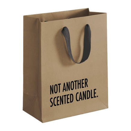 Not another scented candle 10" brown kraft paper funny gift bag