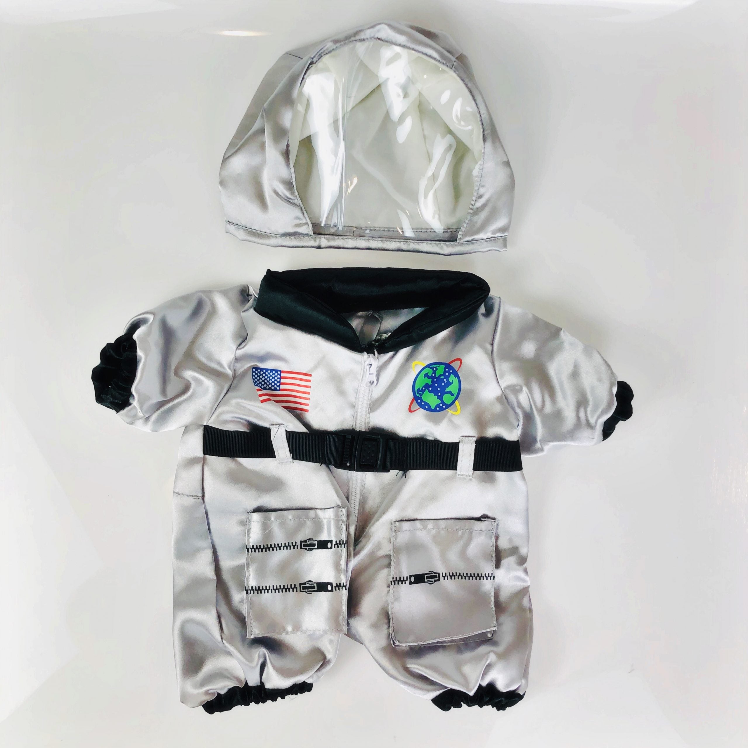 Astronaut outfit for 16" stuffed animals in the Frannie and Friends Create a Cuddly Collection. Fits most 16" plush upright animals