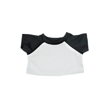 Black and White Tshirt for 16" stuffed plush animal in the Frannie and Friends Club