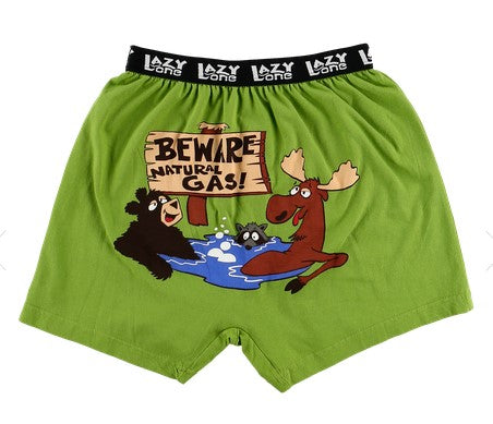 Buck Naked Green Men's Deer Funny Boxer