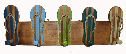 striped flip flop coat and towel rack