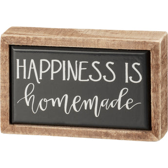 Happiness is homemade mini wooden box sign