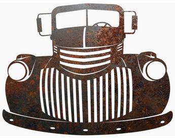 Rusty Metal Old Pickup Truck Sign