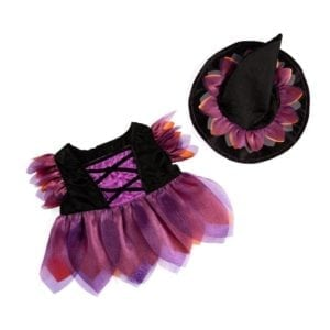 Halloween Witches costume outfit with witches hat for 16" plush teddy bears, bunnies or other Frannie Friends.