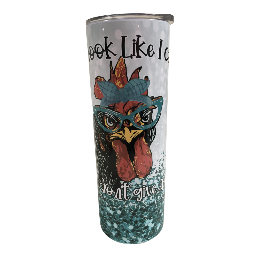 Funny Rooster water tumbler, Chicken coffee thermos