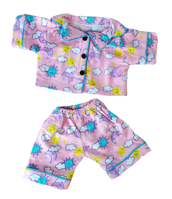 Pink sunny days pajama clothing for 16" teddy bears or stuffed animals