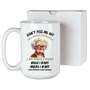 Grumpy Old Woman Funny Coffee Mug in the Chivilla Bay Coffee Mugs Collection