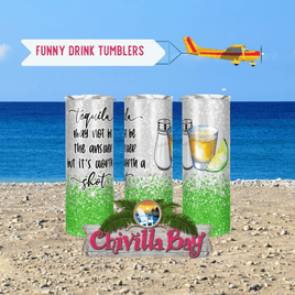 Collection of Funny Drink Tumblers for beer and other beverages.