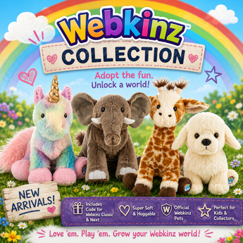 Webkinz Collectibles with game codes sold at Chvilla Bay. Official Webkinz pets.