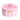 Pink striped jewelry box with a gold clasp on a white background