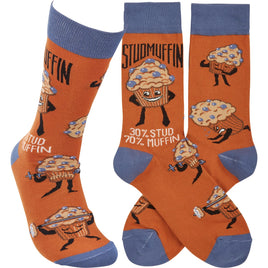 Funny Studmuffin adult woven unisex socks