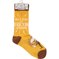 Socks: Ray of Sunshine Woven Crew